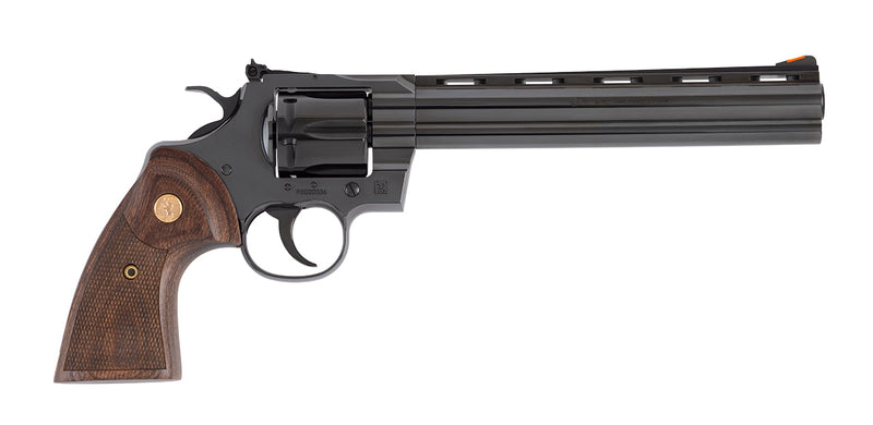 Colt Python .357 Mag/.38 Special 8" Blued Carbon Steel 6-Shot Revolver with Wood Grip