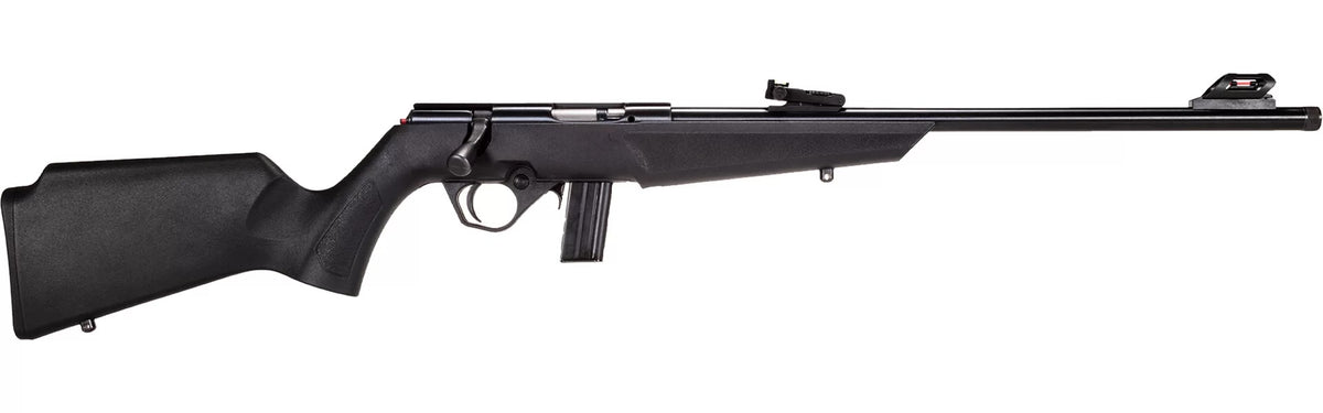 Rossi RB22L1611 RB22 Compact 22 LR 10+1, 16" Matte Black Button Rifled Free Floating Steel Barrel, Matte Black Stainless Steel Receiver, Black Monte Carlo Stock, Right Hand