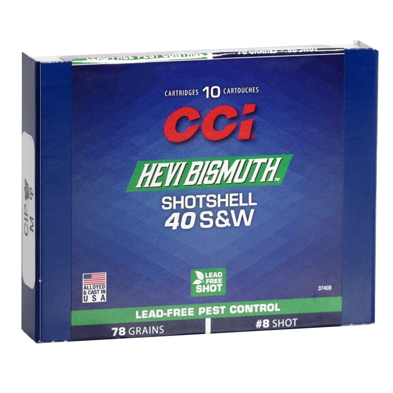CCI .40 S&W Handgun Ammo #8 Shotshell Shot Shell 78 grain 