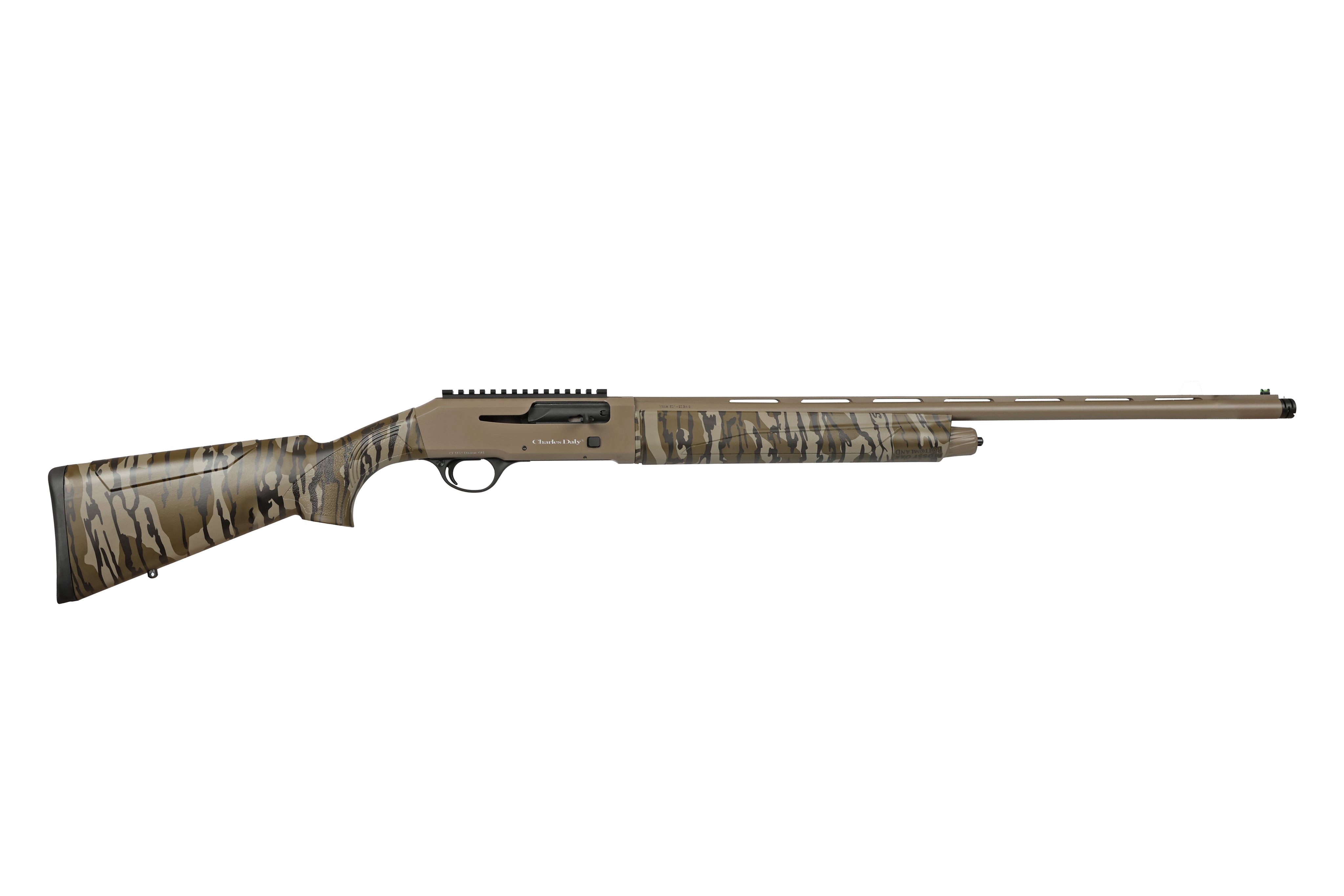 Charles Daly 930419 601 Field Full Size 20 Gauge Semi-Auto 3" 4+1 26" OD Green Cerakote Vent Rib Barrel & Aluminum Receiver, Fixed Mossy Oak Bottomland Synthetic Stock