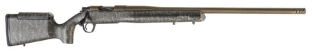 Christensen Arms 8010200700 Mesa Long Range 308 Win 4+1 24" Threaded Barrel, Burnt Bronze Cerakote, Green with Black/Tan Webbing Stock