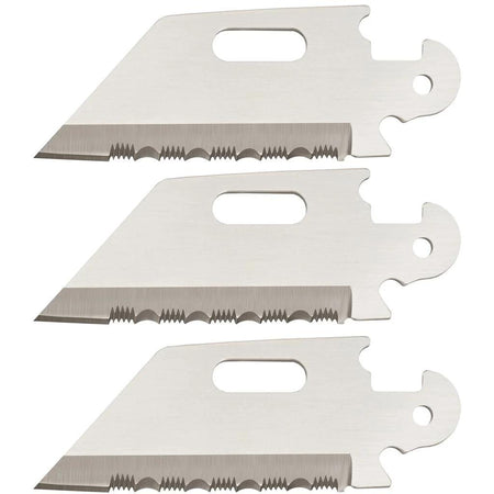 Cold Steel Click-N-Cut Serrated Reverse Tanto Replacement Blade Set 3/pk 2-1/2"