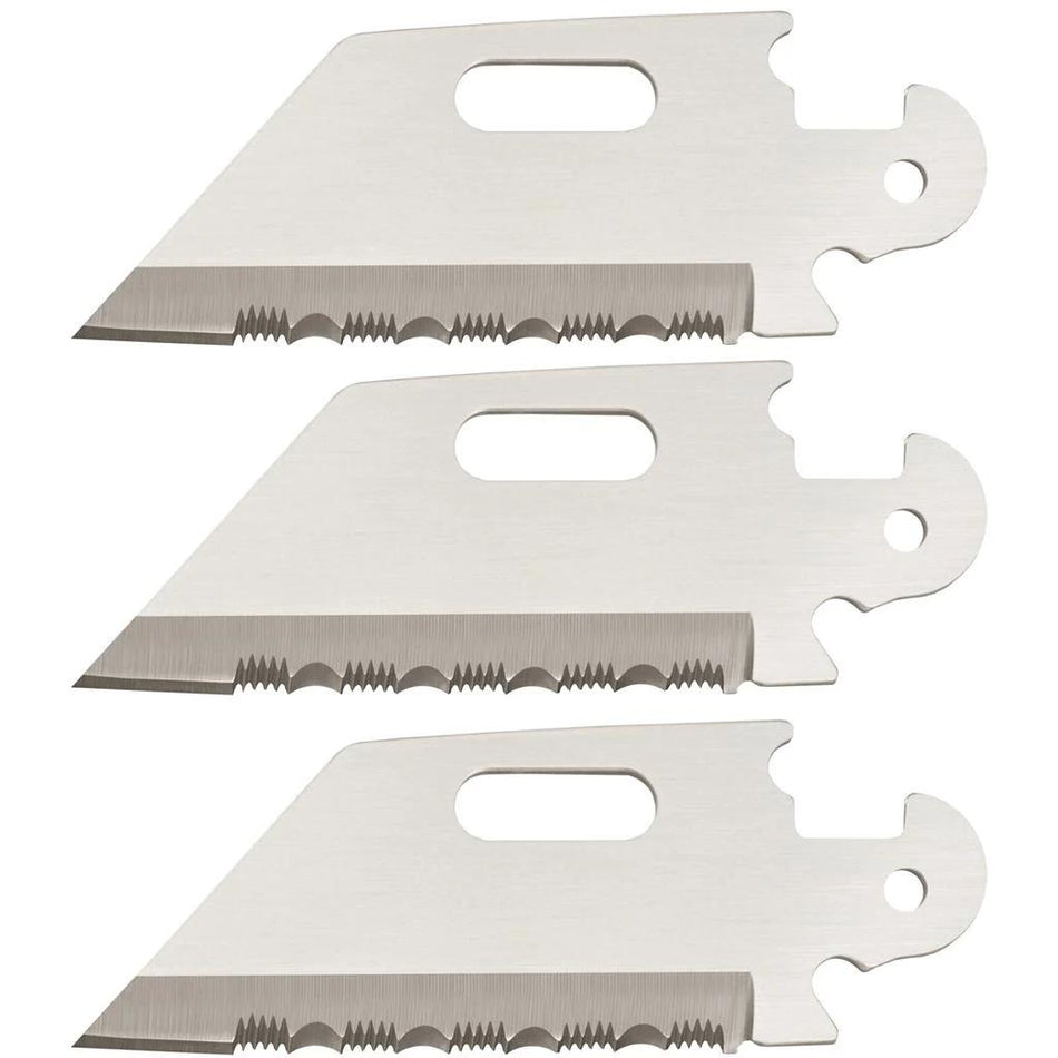 Cold Steel Click-N-Cut Serrated Reverse Tanto Replacement Blade Set 3/pk 2-1/2"