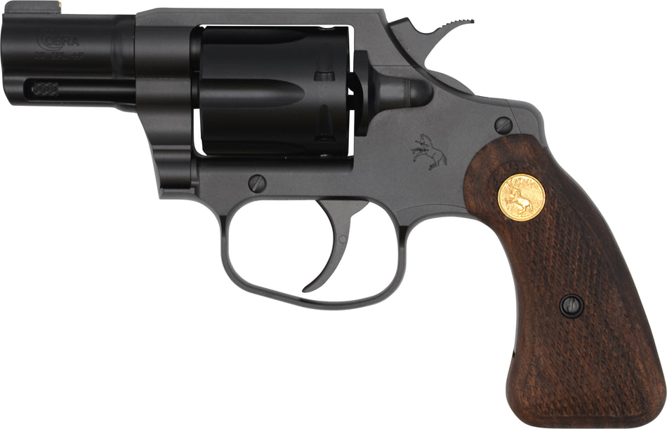 Colt Night Cobra .38 Special +P 6-Shot 2" Black Ion Bond Revolver, Wood Grip