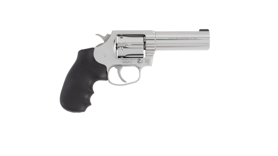 Colt Cobra .38 Special +P 6-Shot 4" Stainless Revolver, Hogue Grip