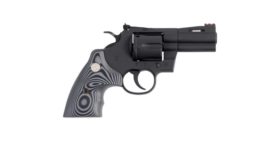 Colt Python .357 Mag/.38 Special 3" Matte Blued Carbon Steel 6-Shot Revolver with G10 Grips