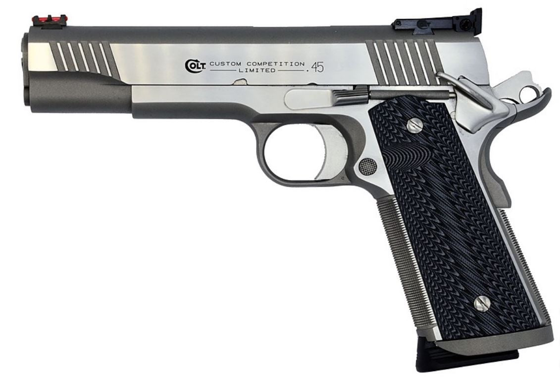 Colt O1070CS Custom Competition .45 ACP 8+1 5-Inch Stainless Barrel Pistol, Black G10 Grips