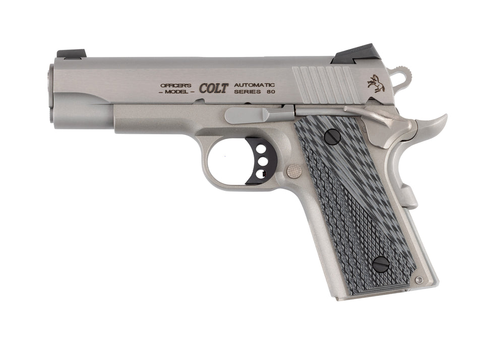 Colt Officer Lightweight O9840XE .45 ACP 7+1 4.25" Pistol, Stainless Cerakote, G10 Grip