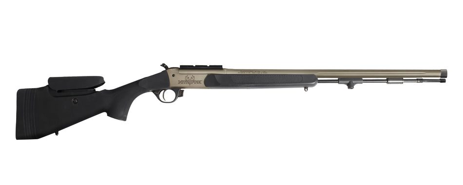 Traditions CR84660450B NitroFire Pro 50 Cal 26" Fluted Threaded Barrel VAPR Twist - Tungsten Cerakote Finish, Adj Cheekpiece & LOP Black Synthetic Stock