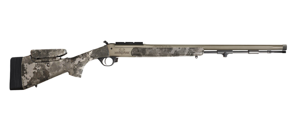 Traditions CR846604534B NitroFire Pro 50 Cal 26" Fluted Threaded VAPR Twist Barrel - Tungsten Cerakote, Adjustable Cheekpiece & LOP Veil Alpine Synthetic Stock
