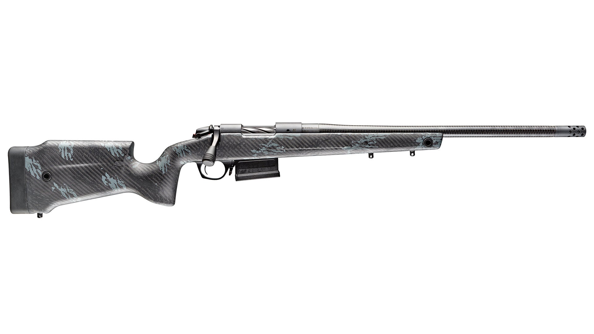 Bergara B-14 Crest .308 Win Rifle, 20" #5 Contour Threaded Barrel, Sniper Gray Cerakote, Carbon Fiber Stock