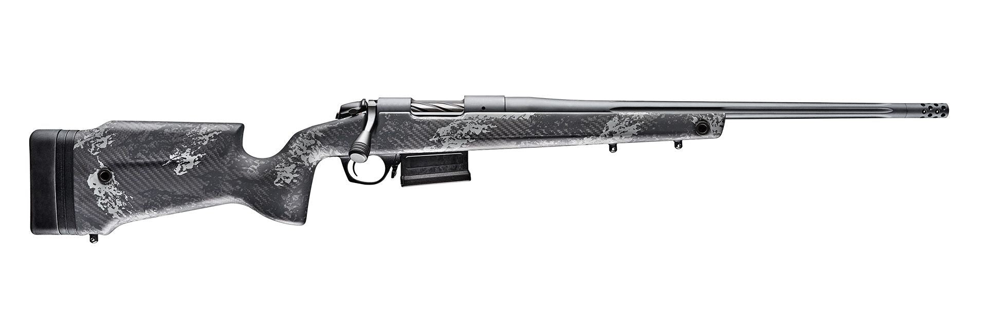 Bergara B-14 Crest 300 Win Mag Rifle, 22" Fluted/Threaded Barrel, Carbon Fiber Stock with Splatter Finish