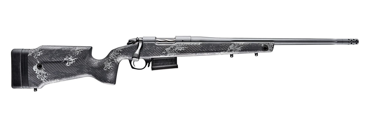 Bergara B-14 Crest .308 Win Rifle, 20" Fluted/Threaded Barrel, Sniper Gray Cerakote, Carbon Fiber Stock