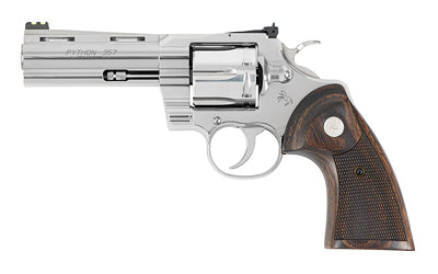 Colt Python Target .357 Mag/.38 Special Revolver, 6-Shot, 4.25" Polished Stainless Barrel, Walnut Grip