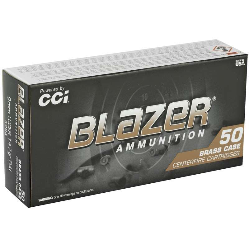 Blazer 9mm Luger/Parabellum 5203 Brass Full Metal Jacket FMJ 147 Grain