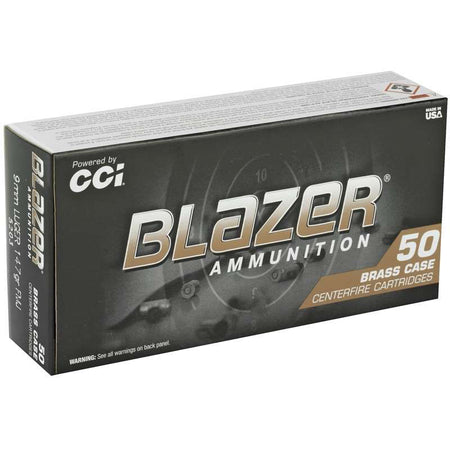 Blazer 9mm Luger/Parabellum 5203 Brass Full Metal Jacket FMJ 147 Grain