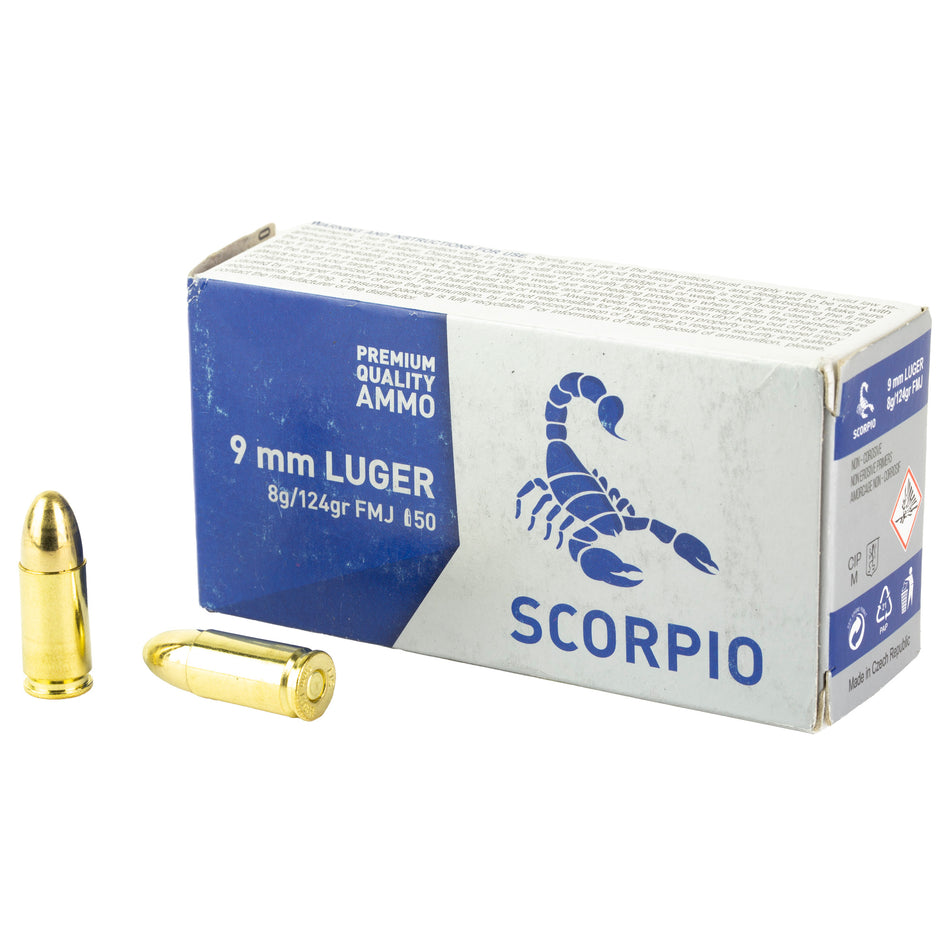 STV Technology Scorpio Ammo 9mm Luger 124 Gr. Full Metal Jacket (FMJ)