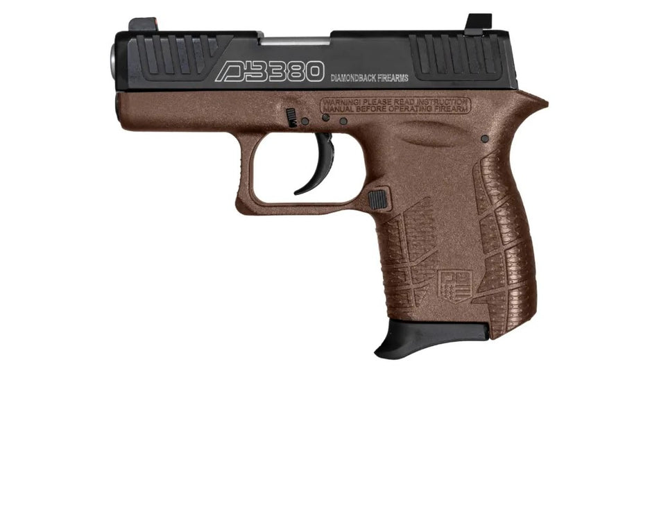 Diamondback DB380 Gen4 Micro-Compact .380 ACP 6+1, Black Nitride Slide, Midnight Bronze Frame