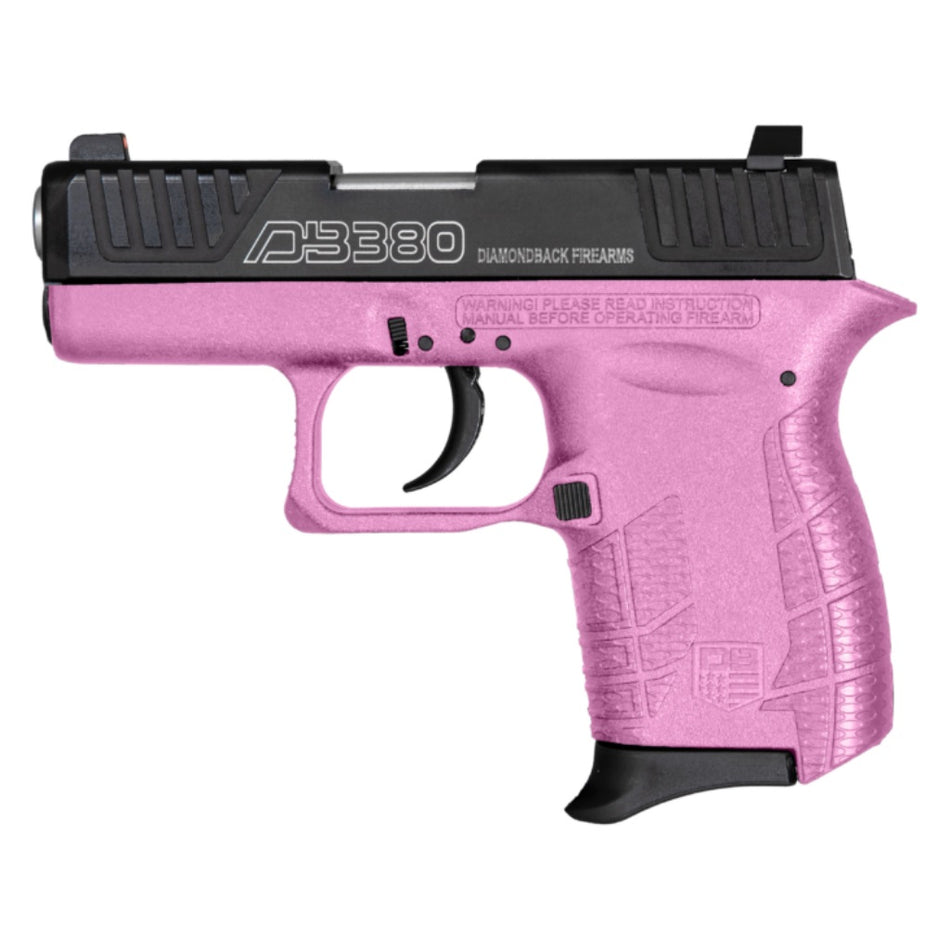 Diamondback DB380 Gen4 Micro-Compact .380 ACP 6+1, Nickel Boron Slide, Pink Frame