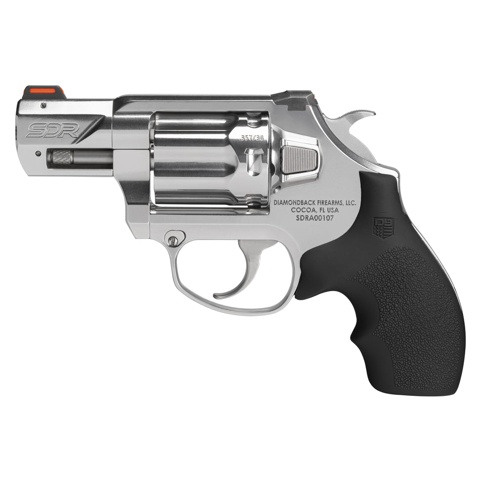 Diamondback DB0700S701 SDR .357 Mag Revolver, 6rd, 2" Polished Stainless Barrel & Cylinder, Black Rubber Grip