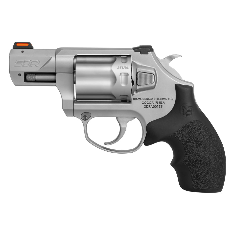 Diamondback DB0700S711 SDR Small .357 Mag/.38 Special +P 6-Shot 2" Revolver, Glass Bead Stainless Barrel, Cylinder & Frame, Black Hogue Grip, Exposed Hammer