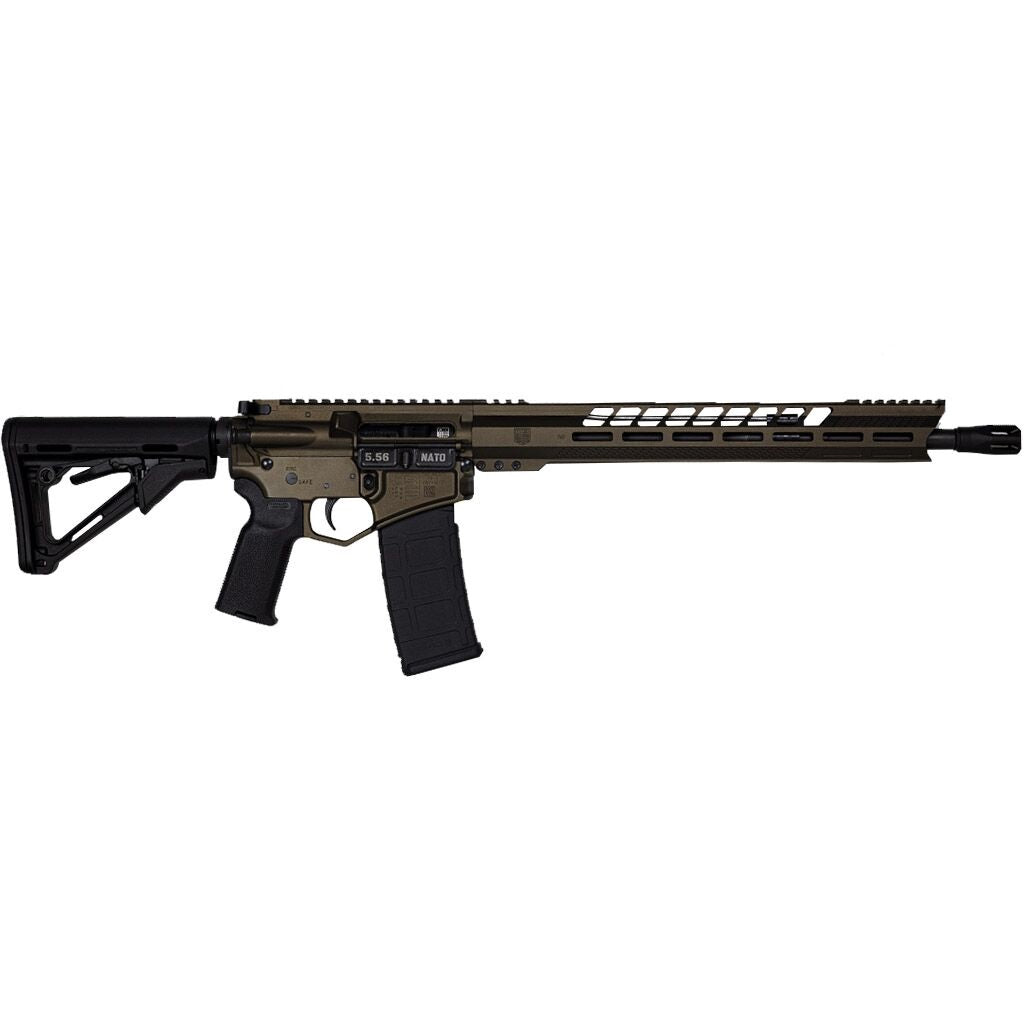 Diamondback DB1731K071 DB15 5.56x45mm NATO 16" 30+1 Midnight Bronze Adjustable Magpul CTR Stock Black Magpul MOE K2 Grip with Black Gold Lower