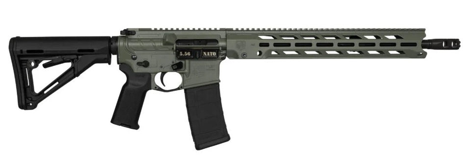 Diamondback DB15 Obsidian 5.56 NATO 30+1 16in Rifle - Jungle Green Cerakote, Magpul CTR Stock & MOE K2 Grip