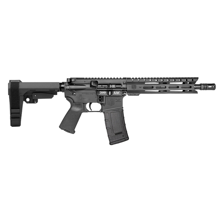 Diamondback DB1916B001 DB15 300 AAC Blackout 30+1 10" Black Hard Coat Anodized AR Pistol, 9" M-LOK Handguard, SBA3 Brace, Magpul MOE Grip