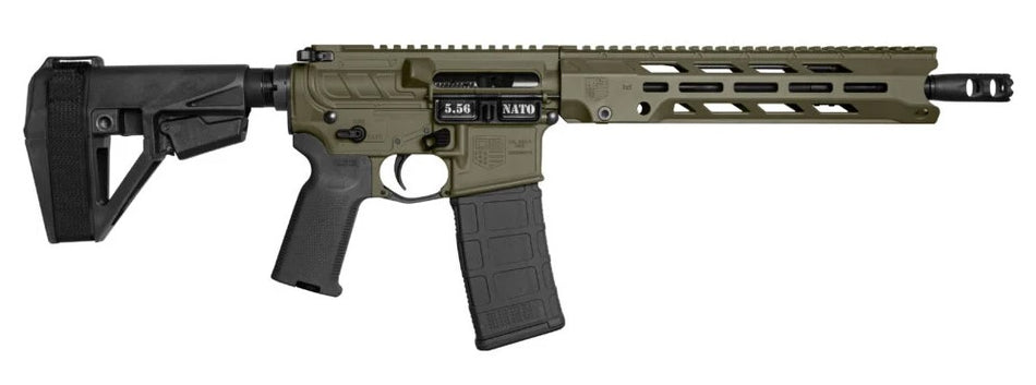 Diamondback DB15 Obsidian 5.56 NATO 30+1 11.5in Pistol, SBA5 Brace, Magpul MOE K2 Grip