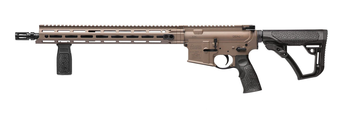 Daniel Defense DDM4 V7 5.56mm NATO FDE 16" Rifle (No Magazine) - 02-128-10290-067