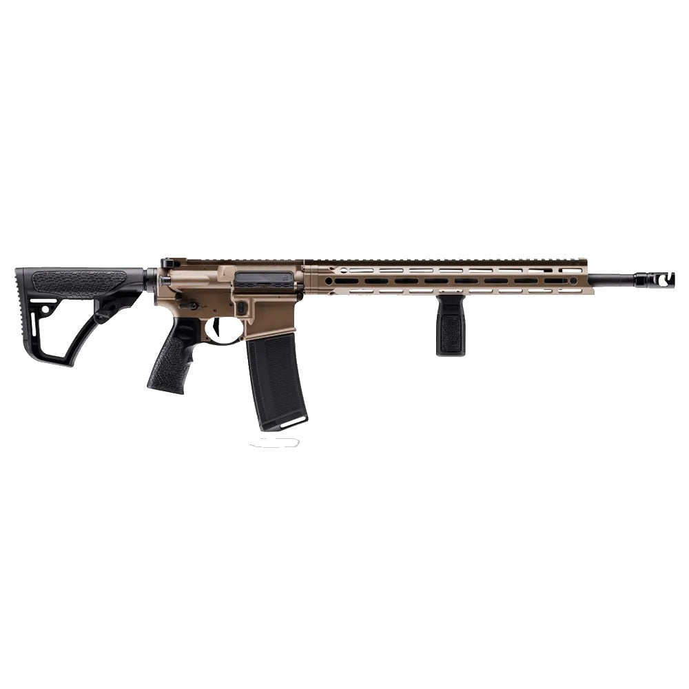 Daniel Defense 0212811090047 DDM4 V7 Pro 5.56x45mm NATO 18" 30+1, FDE Rec, Black OEM Overmolded Stock & Grip, Geissele Trigger