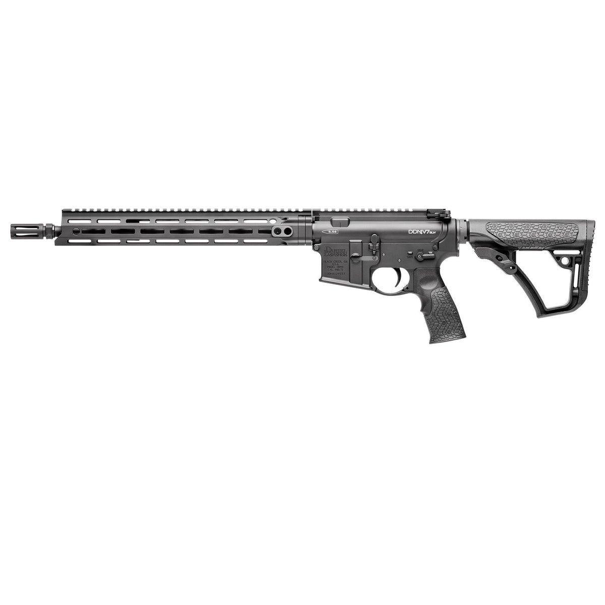 Daniel Defense DDM4 V7 SLW CO Compliant 5.56x45mm NATO 14.5" Black Hard Coat Anodized Rifle w/SoftTouch Overmolding Stock (No Magazine)