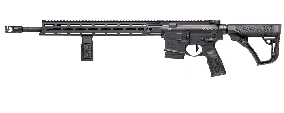 Daniel Defense 0212816541055 DDM4 V7 Pro *CA Compliant 5.56x45mm NATO 18" 10+1 Black Hard Coat Anodized 6 Position w/SoftTouch Overmolding Stock