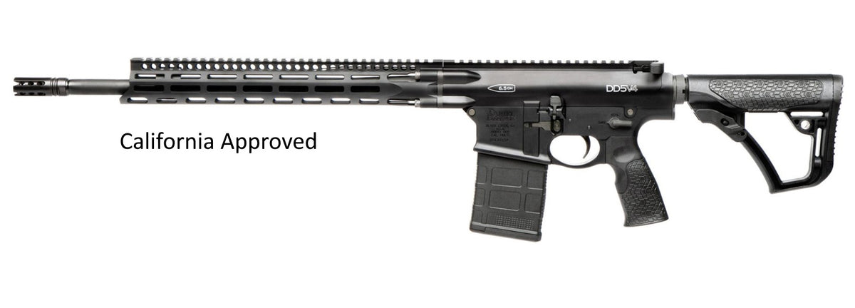 Daniel Defense 0215822207055 DD5 V4 *CA Compliant 6.5 Creedmoor 18" 10+1 Black Hard Coat Anodized 6 Position w/SoftTouch Overmolding Stock MLOK