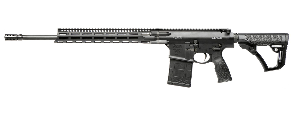 Daniel Defense DD5 V5 CA-Compliant 6.5 Creedmoor 20" Rifle, 10+1 Capacity, Black Hard Coat Anodized, M-LOK Handguard