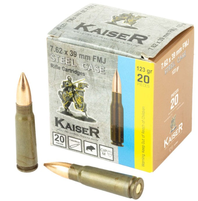 Century Arms 7.62x39mm Rifle Ammo  Full Metal Jacket FMJ 123 grain 
