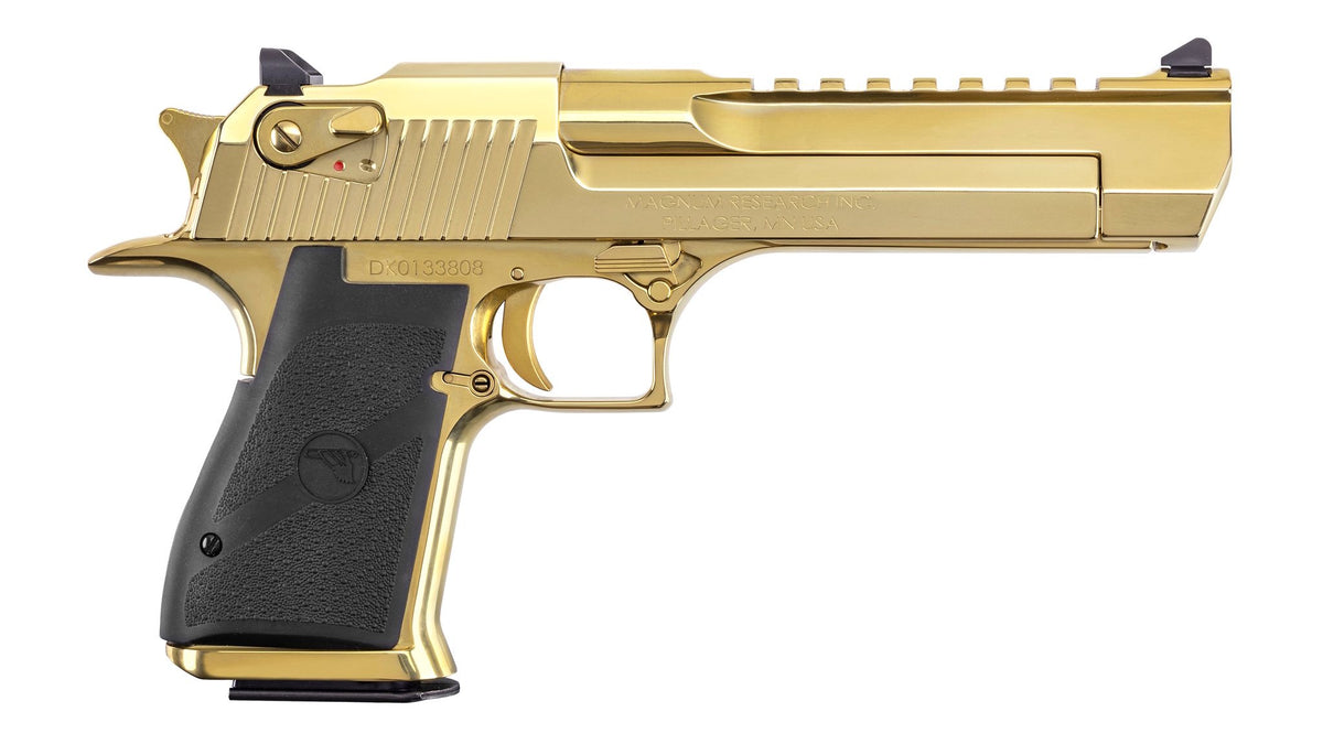 Magnum Research Desert Eagle Mark XIX .357 Mag Pistol, 6" Picatinny Rail Barrel, Gold Zirconium Nitride Finish