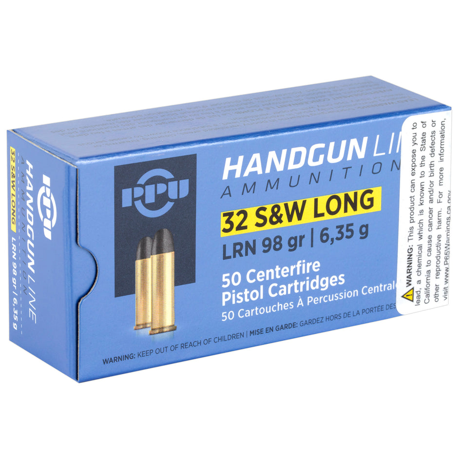 Prvi Partizan .32 S&W Long PPH32SW Lead Round Nose LRN 98 Grain
