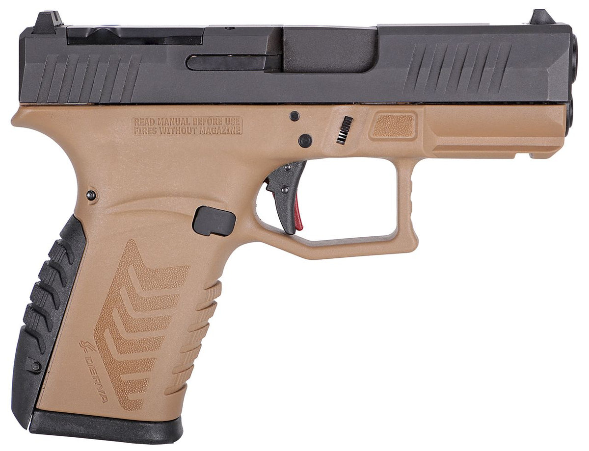 Derya DY9Z 9mm Pistol, 15-Round Capacity, Optics Ready, FDE/Black Finish