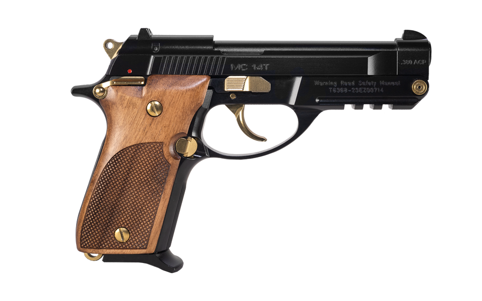 EAA Girsan MC14T Solution .380 ACP 4.9" Pistol - Black/Gold Finish