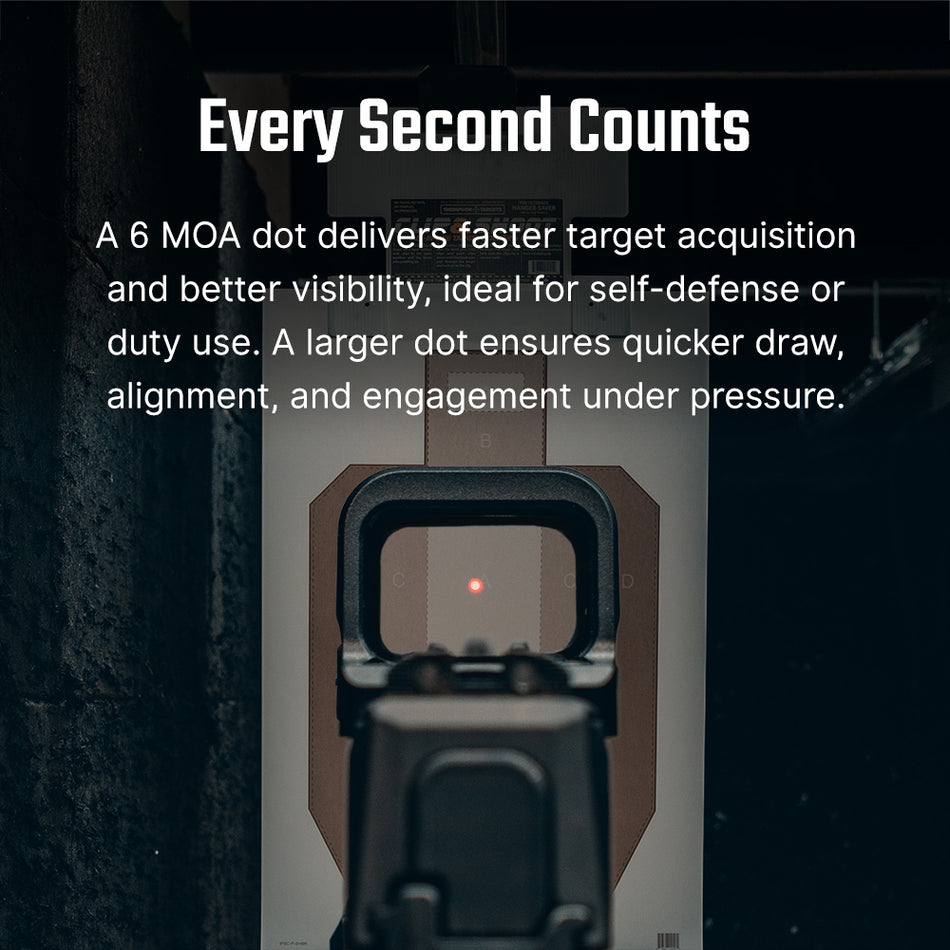 Osight K Red Dot Sight 6 MOA Dot RMSc Footprint with Side-Loading Battery