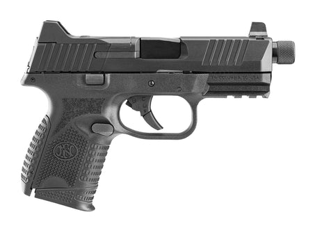 FN 509CT Compact 9mm Luger Pistol w/Optic, 12+1/24+1 Capacity, Black Threaded Barrel