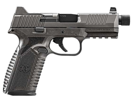 FN 510 Tactical Gray PVD 10mm Pistol, 22+1 Capacity, 4.71" Threaded Barrel, Picatinny Rail