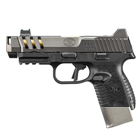 FN 509 CC Edge 9mm Luger 15-Round Compensated Pistol, Gold Barrel