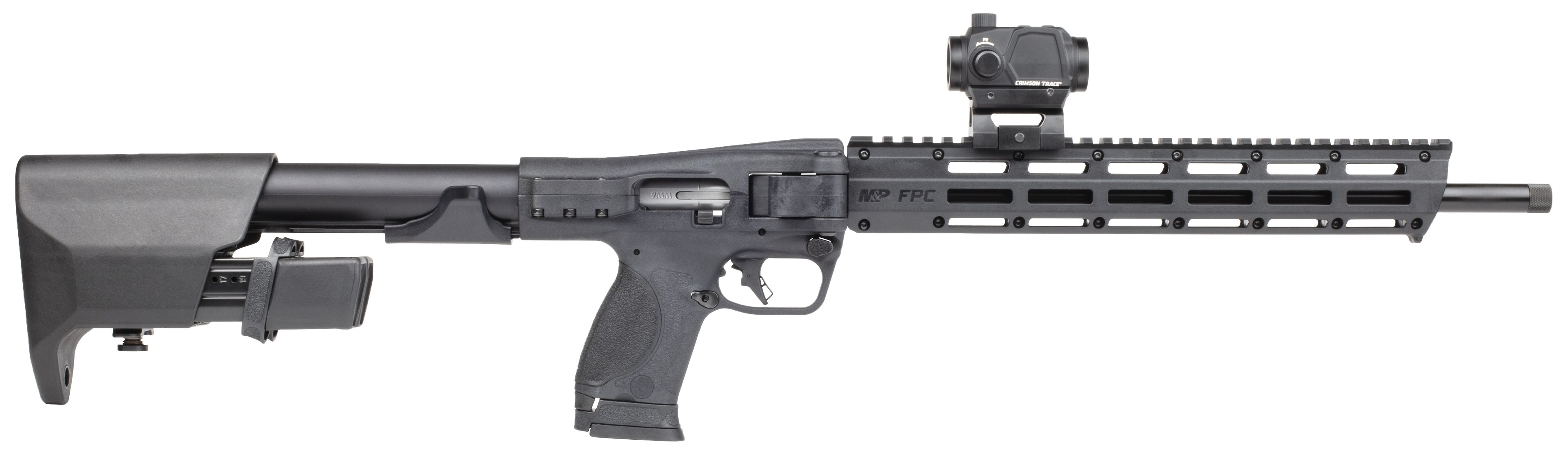 Smith & Wesson 14377 M&P FPC 9mm Luger 23+1 16.25" Black Oxide Black Anodized Receiver 15" M-LOK Handguard Polymer Stock M&P w/Interchangeable Palmswells Grip