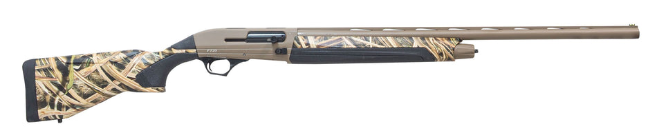 Pointer FT21FDESGB20 20 Gauge Semi-Auto Shotgun, FDE Cerakote Barrel, Mossy Oak Shadow Grass Blades Stock, 5+1