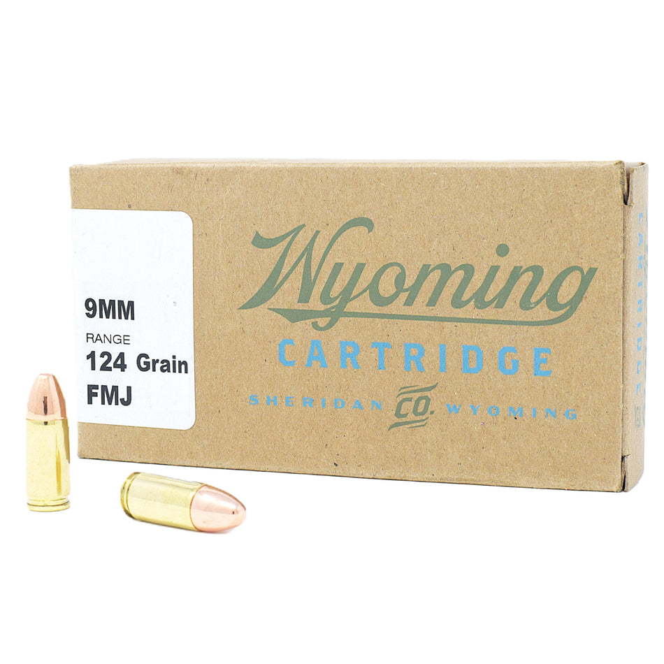 Wyoming Cartridge CO. 9mm Luger 124 Grain Full Metal Jacket(FMJ)