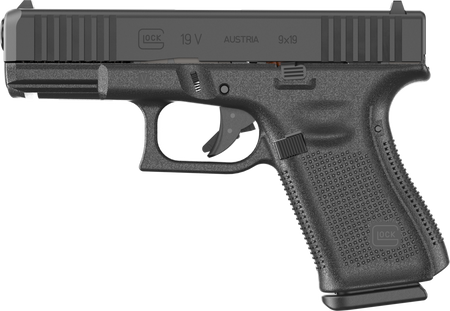 Glock G19 V Compact 9mm Luger 15+1 4.02" Black Pistol, Interchangeable Backstrap