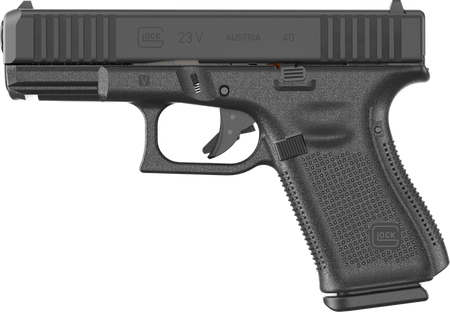 Glock G23 V .40 S&W 13+1 4.02" Pistol, Black Serrated Slide