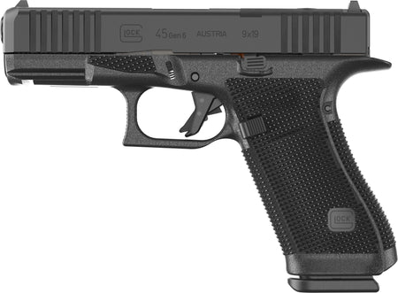 Glock G45 Gen6 Crossover 9mm Luger 17+1 4.02" Black Pistol, Optic Ready Serrated Slide
